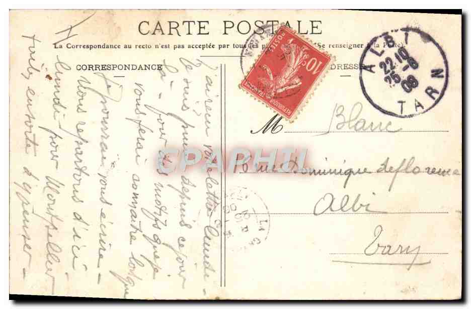 CPA Militaria Le camp du Larzac Une tente de campement — Rückseite