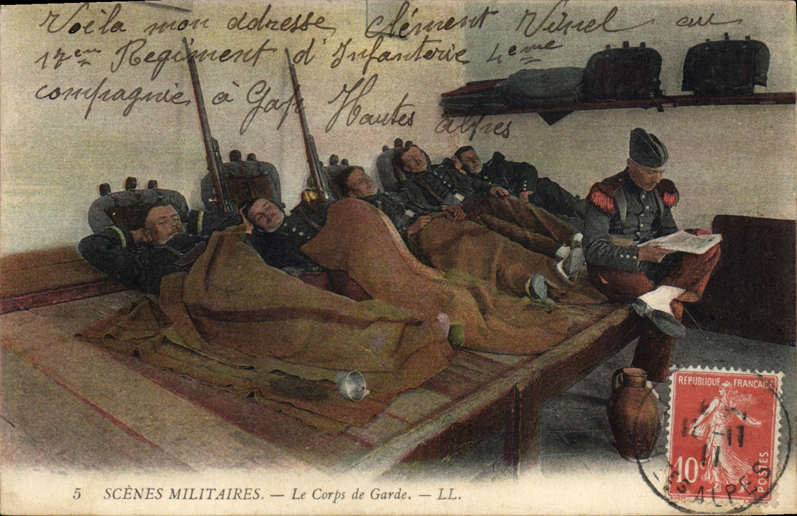 CPA Militaria Le corps de garde