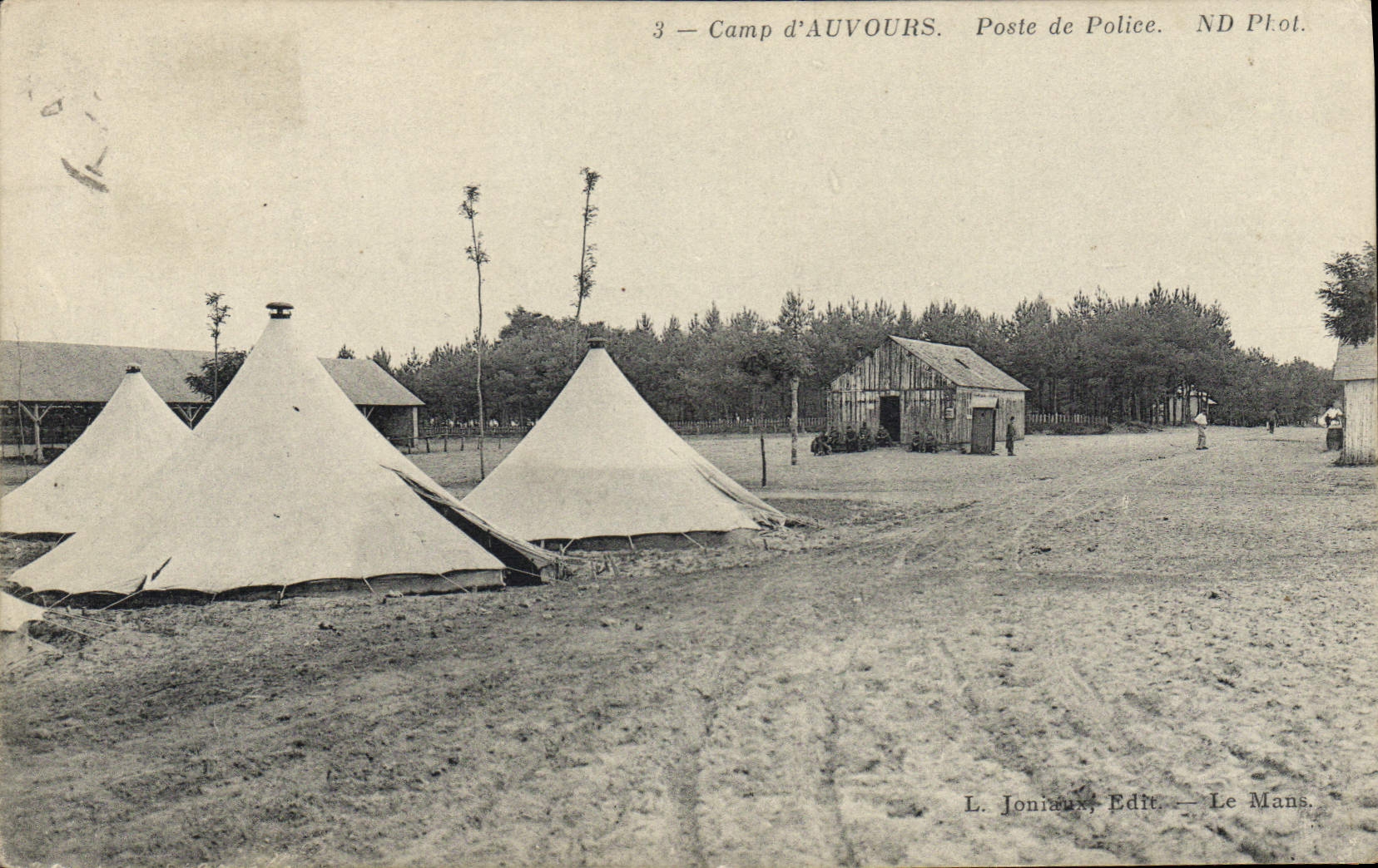 Camp d'Auvours — Poste de Police — L. Joniaux, Edit. — Le Mans