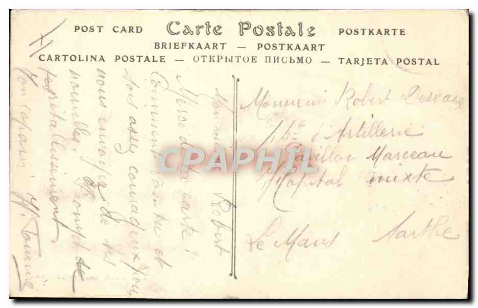 Camp d'Auvours — Poste de Police — L. Joniaux, Edit. — Le Mans — Rückseite