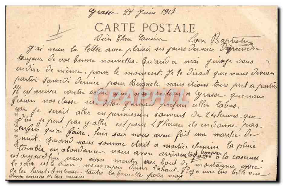 CPA Militaria Nos diables bleus en campagne — Rückseite