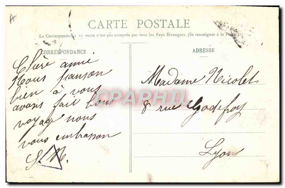 CPA Folklore Savoie Lanslebourg — Verso