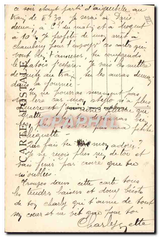 CPA Folklore Savoie Tarentaise le rouet  — Verso