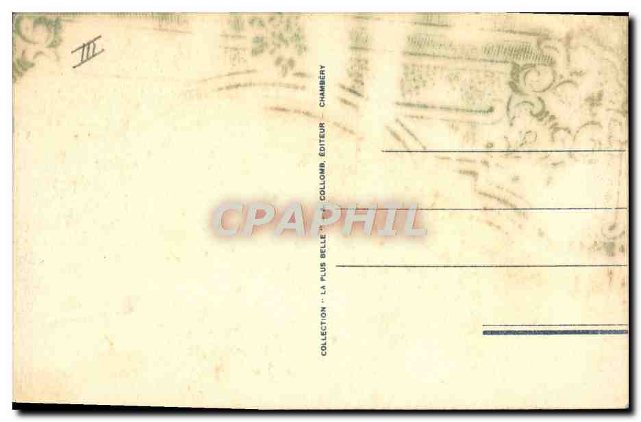CPA Folklore Savoie Tarentaise — Verso