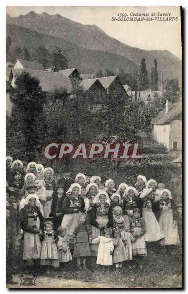 CPA Folklore Savoie St Colomban des Villards Enfants