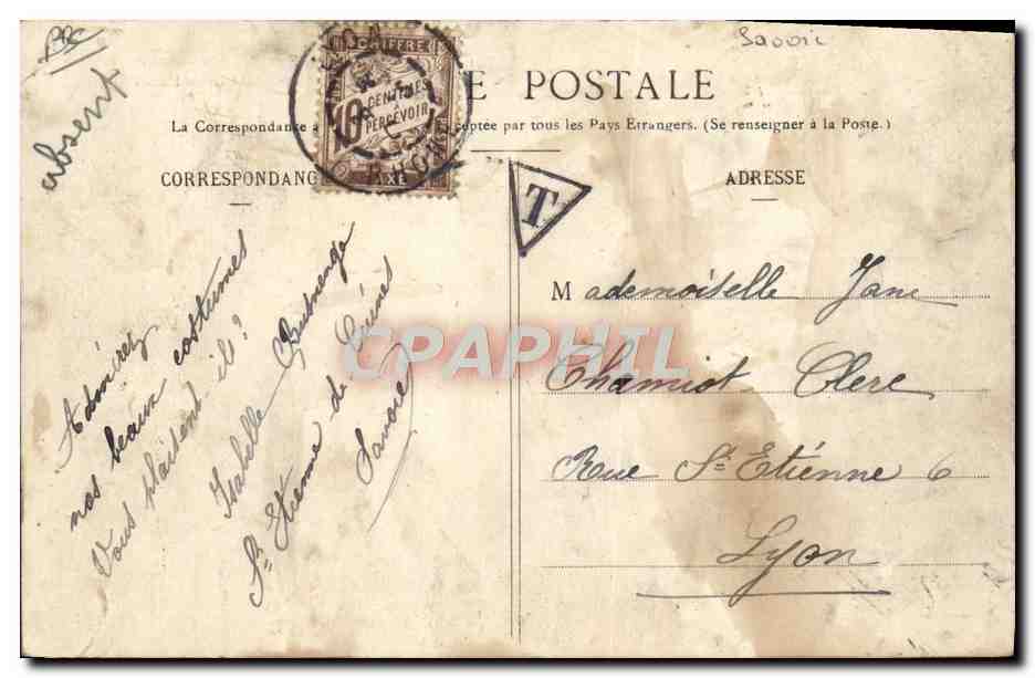 CPA Folklore Savoie St colomban des Villards — Verso