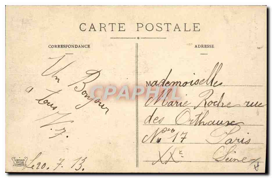 CPA Folklore Savoie Tarentaise — Verso
