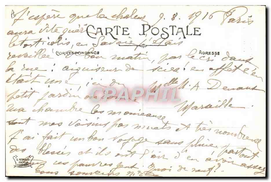 CPA Folklore Savoie Tarentaise  — Verso