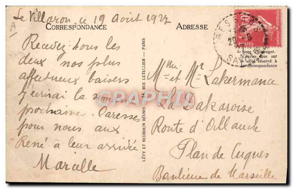 CPA Folklore Savoie Vallee de Bessans Ane Mule  — Verso