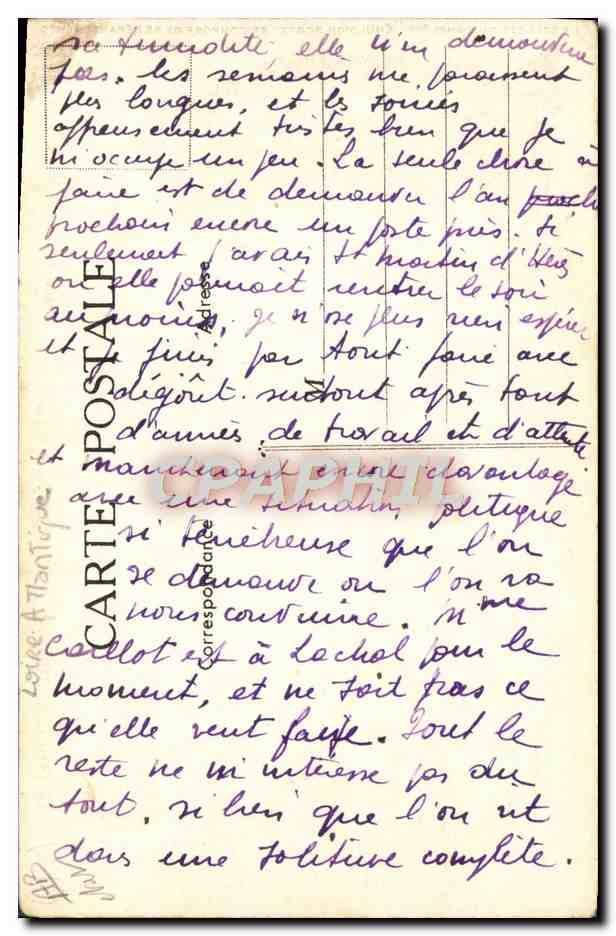 CPA Emulsion Scott Poisson Departement Loire Atlantique Nantes  — Rückseite