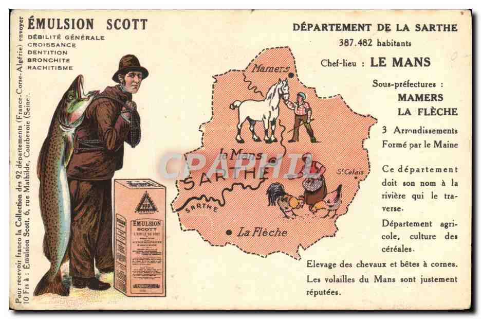 Département de la Sarthe — Émulsion Scott — Éditeur : Collection Scott