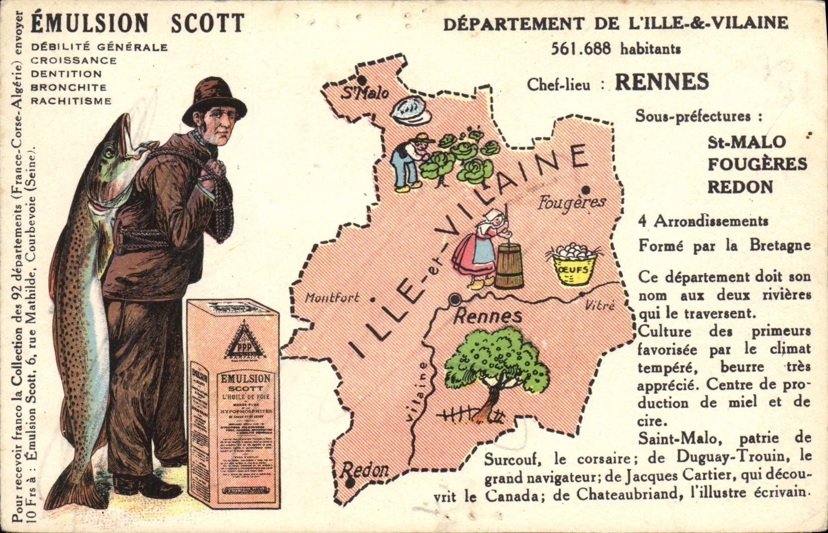 CPA Emulsion Scott Poisson Departement Ille et Vilaine Rennes St malo Fougeres Redon