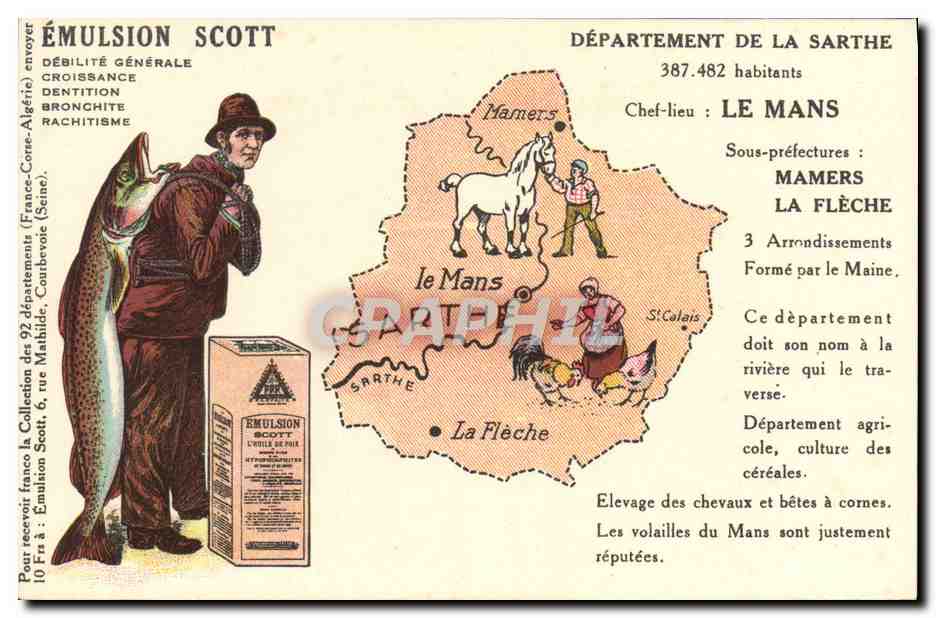 Département de la Sarthe — Émulsion Scott — Éditeur : Collection Scott