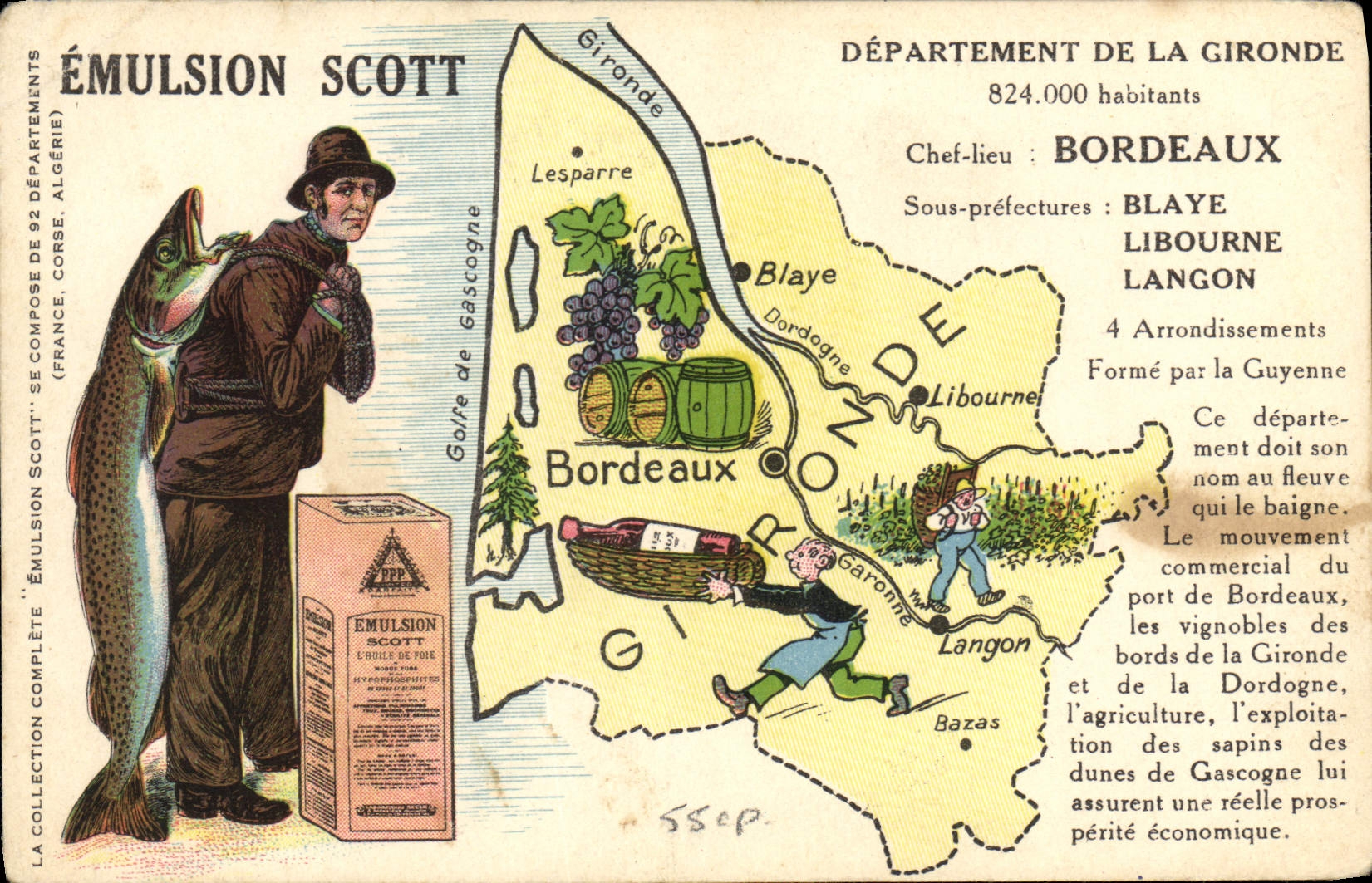 CPA Emulsion Scott Poisson Departement Gironde Bordeaux Blaye Libourne Langon