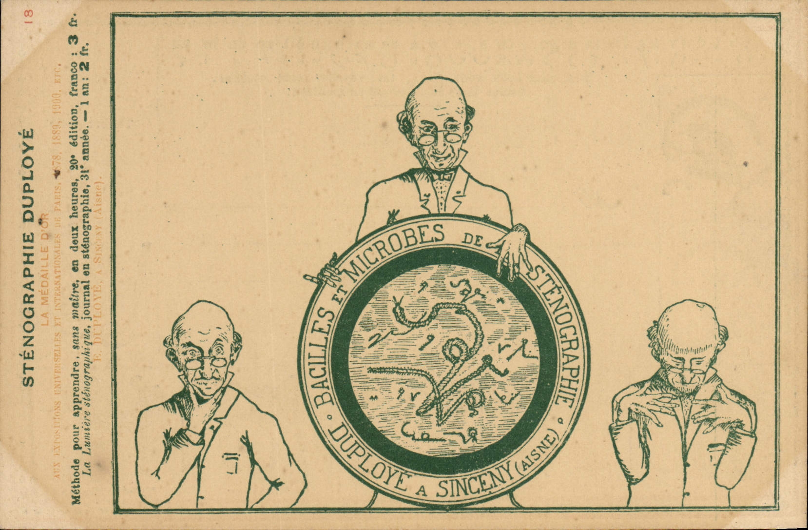 Sténographie — Méthode de Duployé — 31e année, 3e édition — Éditeur : P. Duployé, Sinceny (Aisne) - Recto