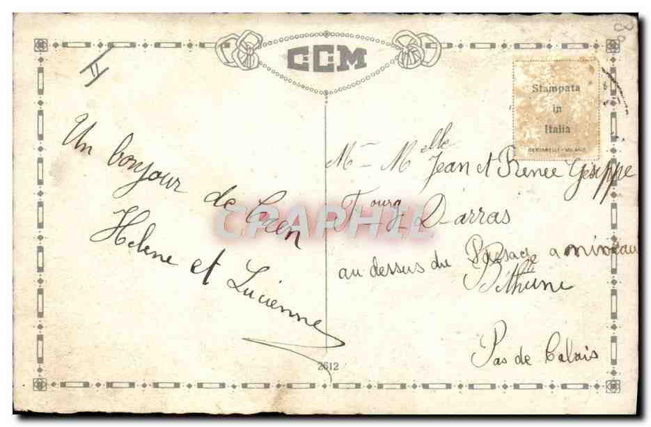 CPA Fantaisie Enfants Encre  — Rückseite