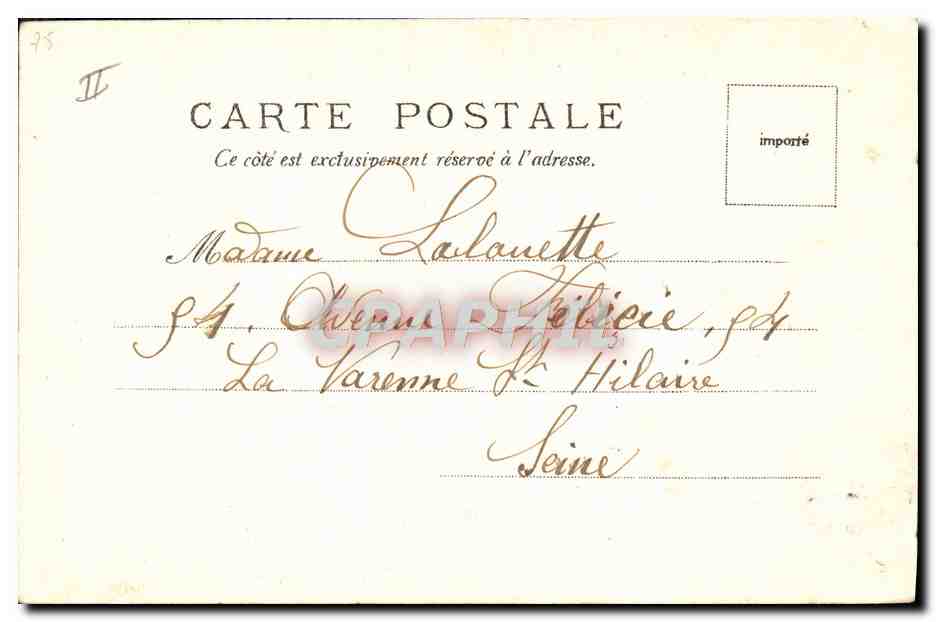 CPA Fantaisie Femme Paris Hotel de Ville  — Rückseite