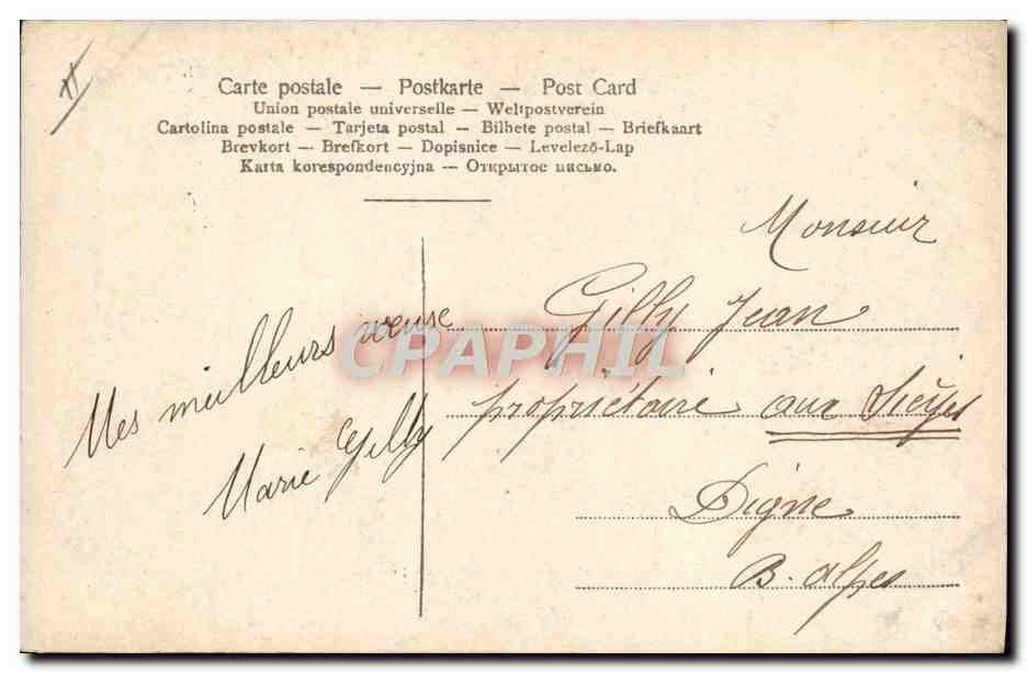 CPA Fantaisie Machine a ecrire Enfant — Verso
