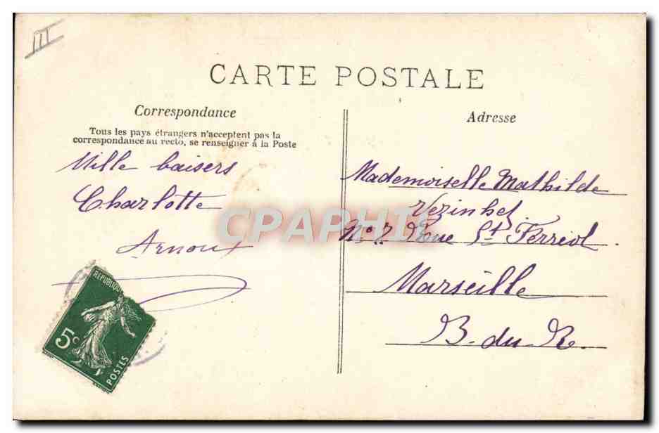 CPA Fantaisie Telephone Femme — Rückseite