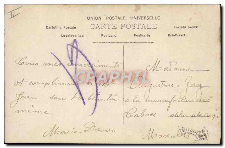 CPA Fantaisie Telephone Enfant — Rückseite