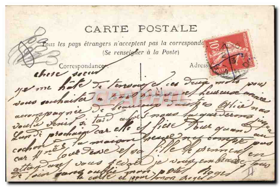 CPA Fantaisie Telephone Enfant — Rückseite