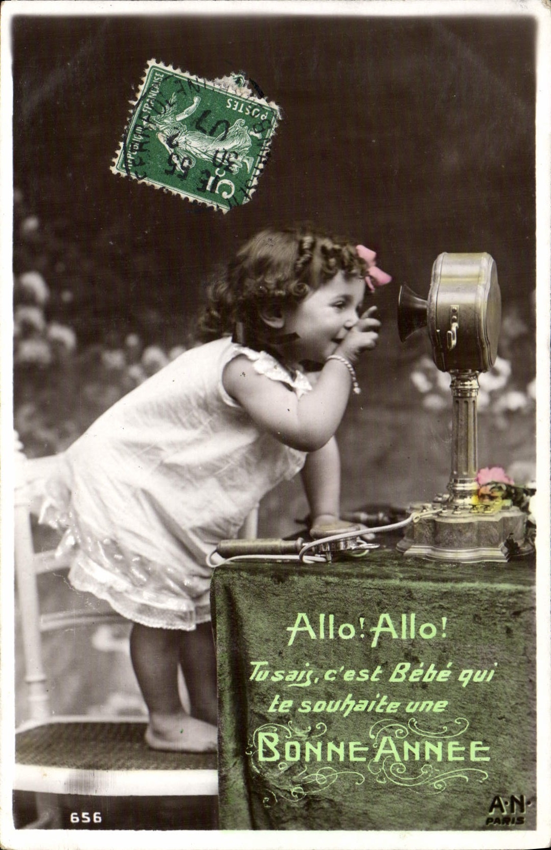 CPA Fantaisie Telephone Enfant