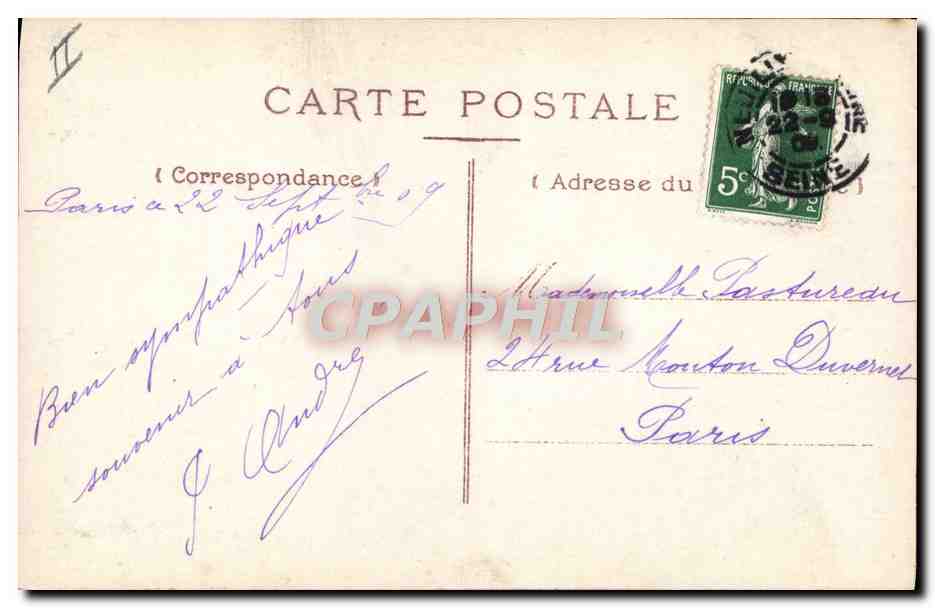 CPA Fantaisie Telephone Enfant — Rückseite
