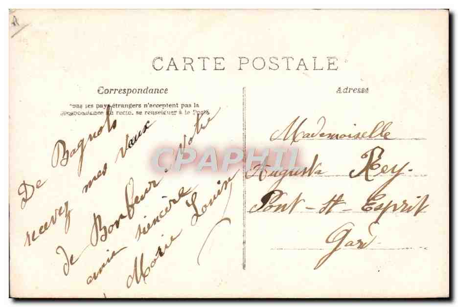 CPA Fantaisie Telephone Femme — Rückseite