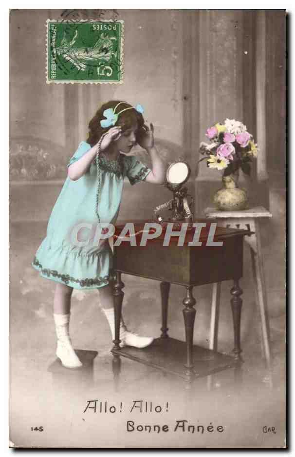 CPA Fantaisie Telephone Enfant