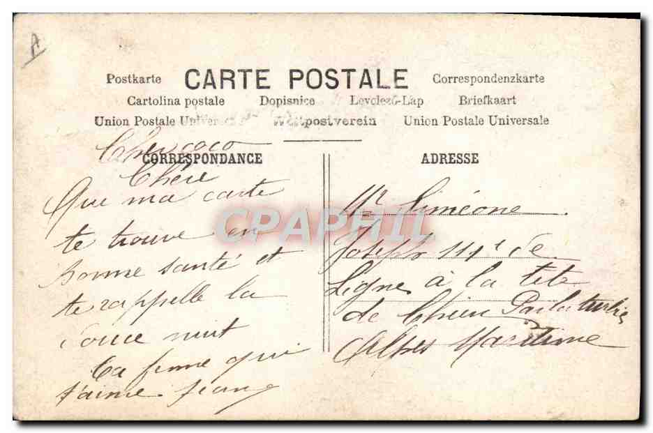 CPA Fantaisie Telephone Femme — Rückseite