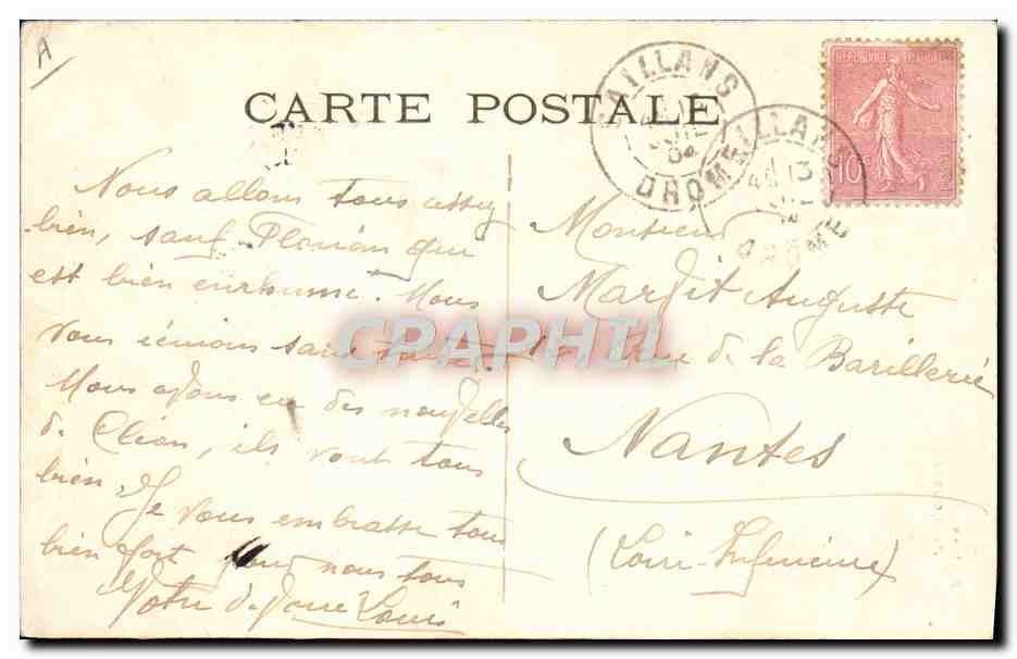 CPA Fantaisie Telephone Enfant — Rückseite