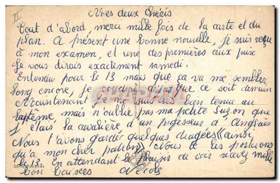 CPA Fantaisie Telephone Enfants Poupee — Rückseite