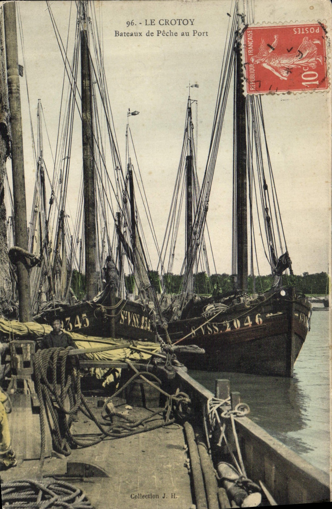 Le Crotoy — Bateaux de Pêche au Port — Collection J. H.