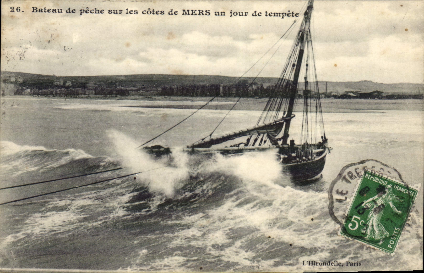 Bateau de pêche sur les côtes de MERS un jour de tempête — L'Hirondelle, Paris, n°26