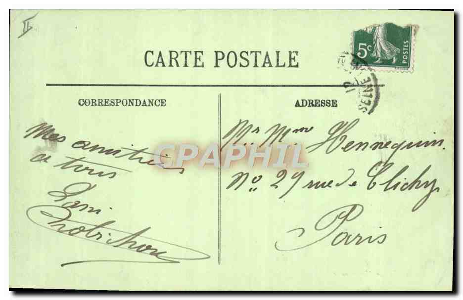 CPA Bateau Peche a maree basse — Verso
