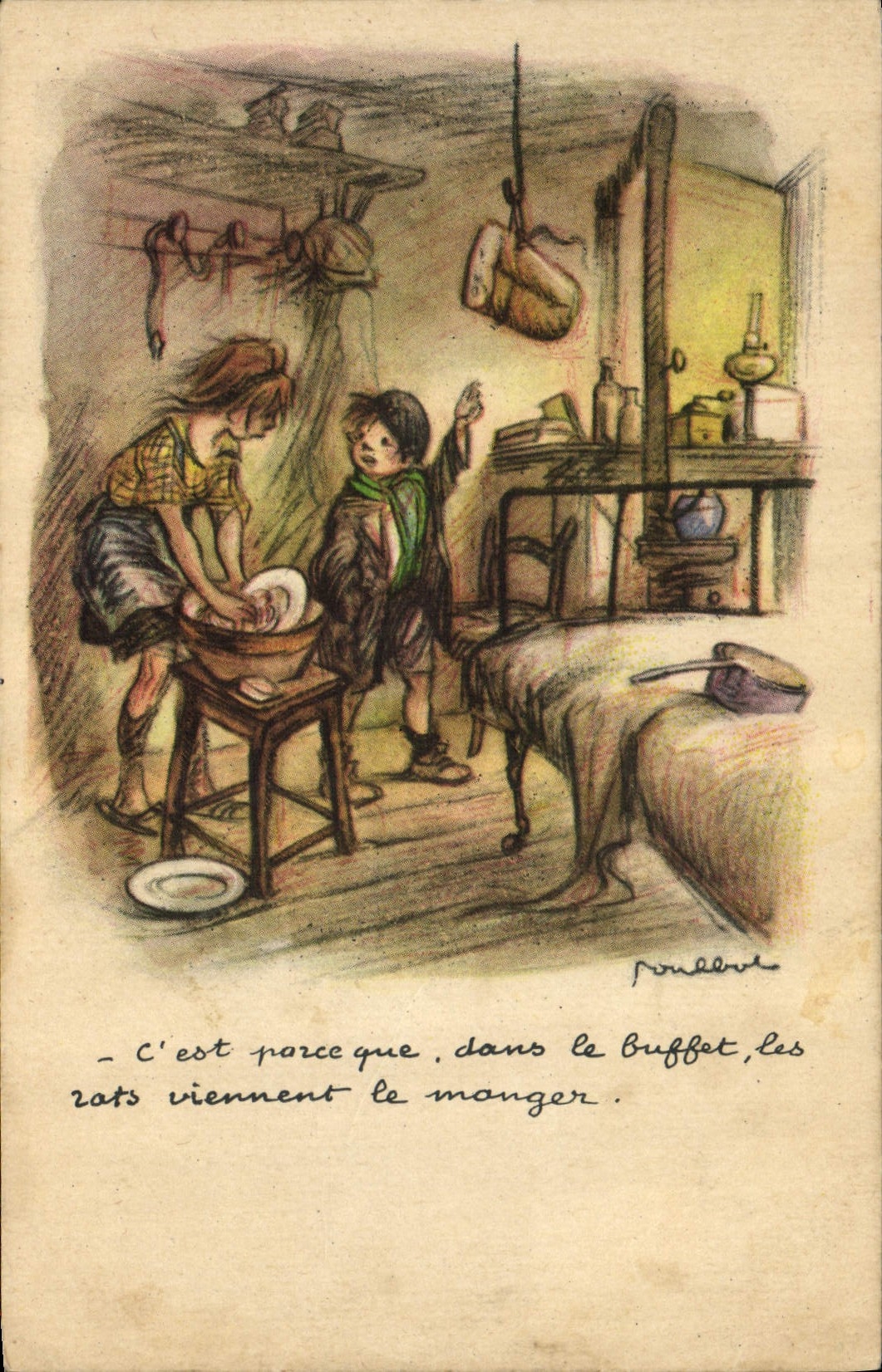 CPA Fantaisie Illustrateur Poulbot 