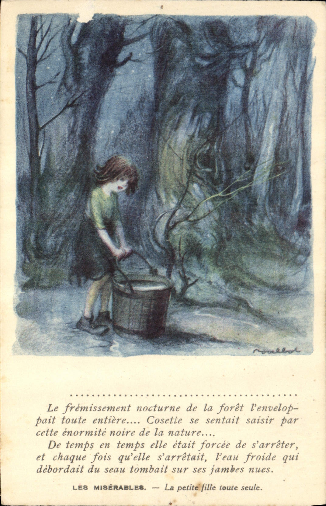 CPA Fantaisie Illustrateur Poulbot Victor Hugo Les Miserables 