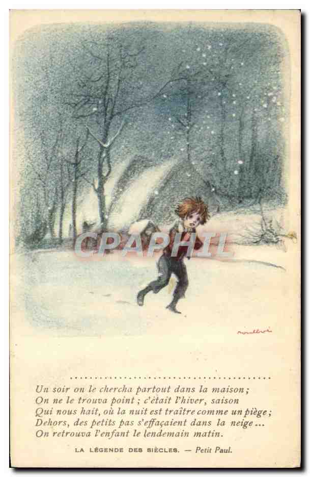 CPA Fantaisie Illustrateur Poulbot Victor Hugo La legende des siecles