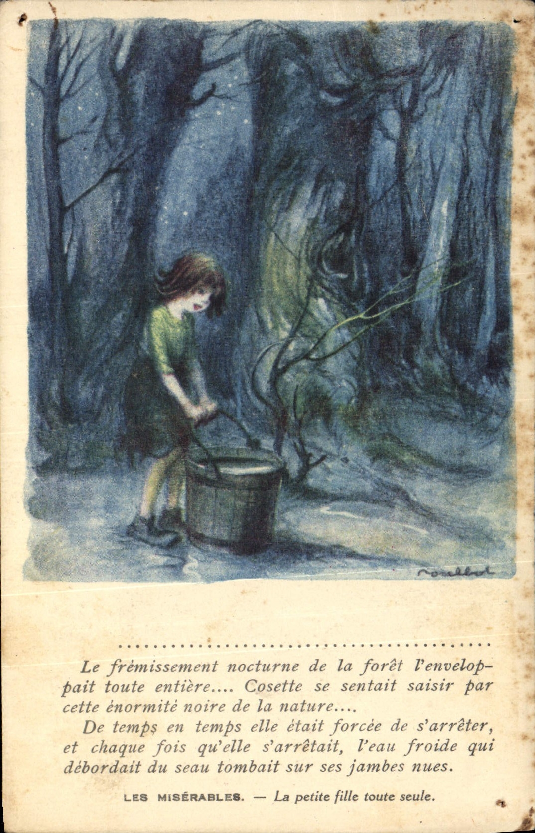 CPA Fantaisie Illustrateur Poulbot Victor Hugo Les Miserables 
