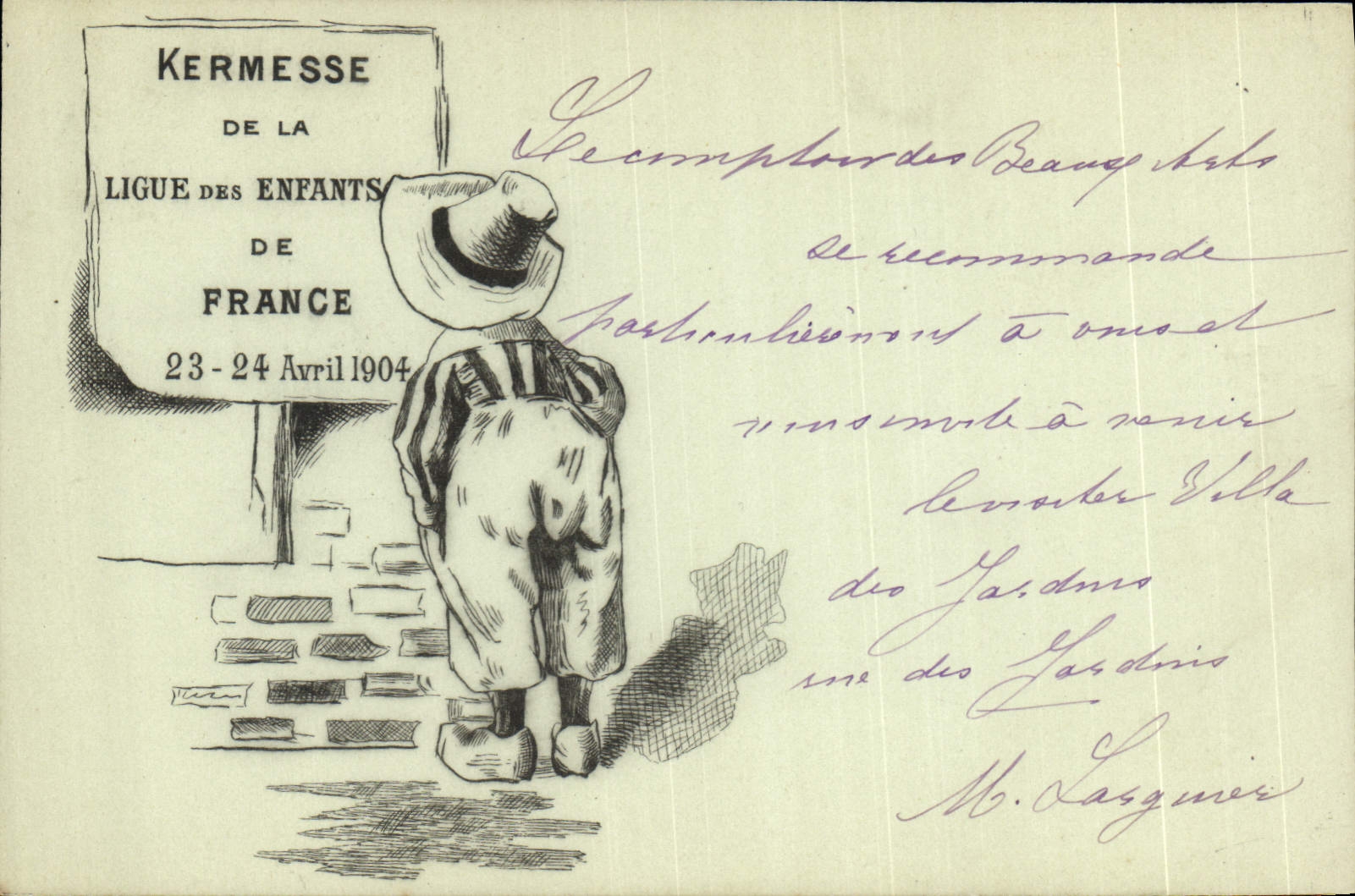 CPA Kermesse de la ligue des enfants de France 1904