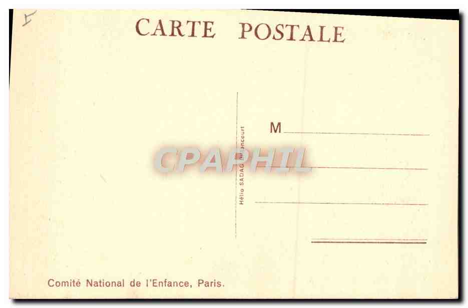 CPA Enfants Le lever — Rückseite