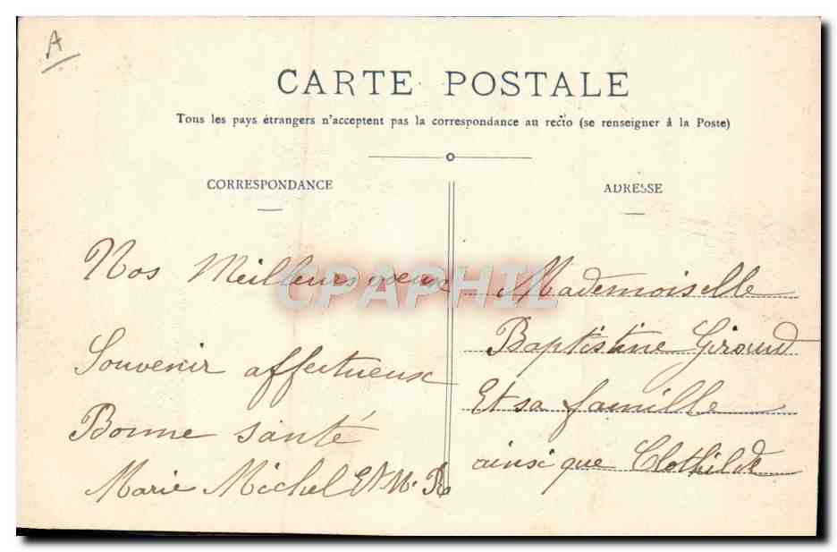 CPA St Cyr sur Mer l'orphelinat  — Rückseite