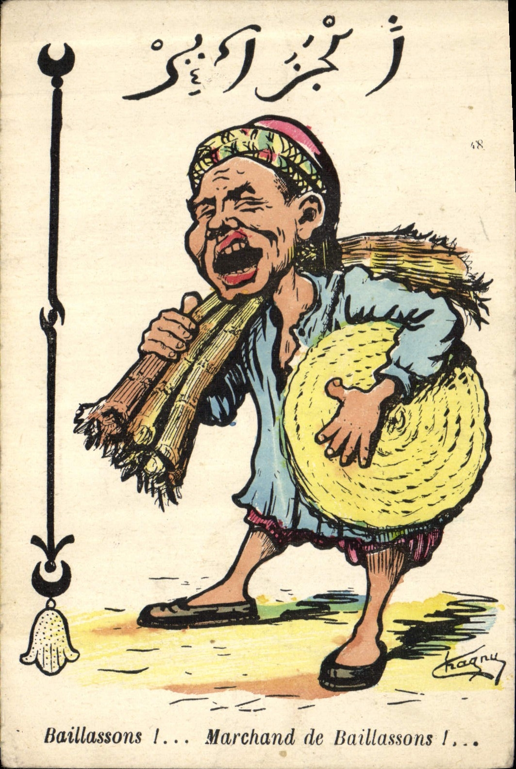 CPA Fantaisie Illustrateur Baillassons Marchand de Baillassons