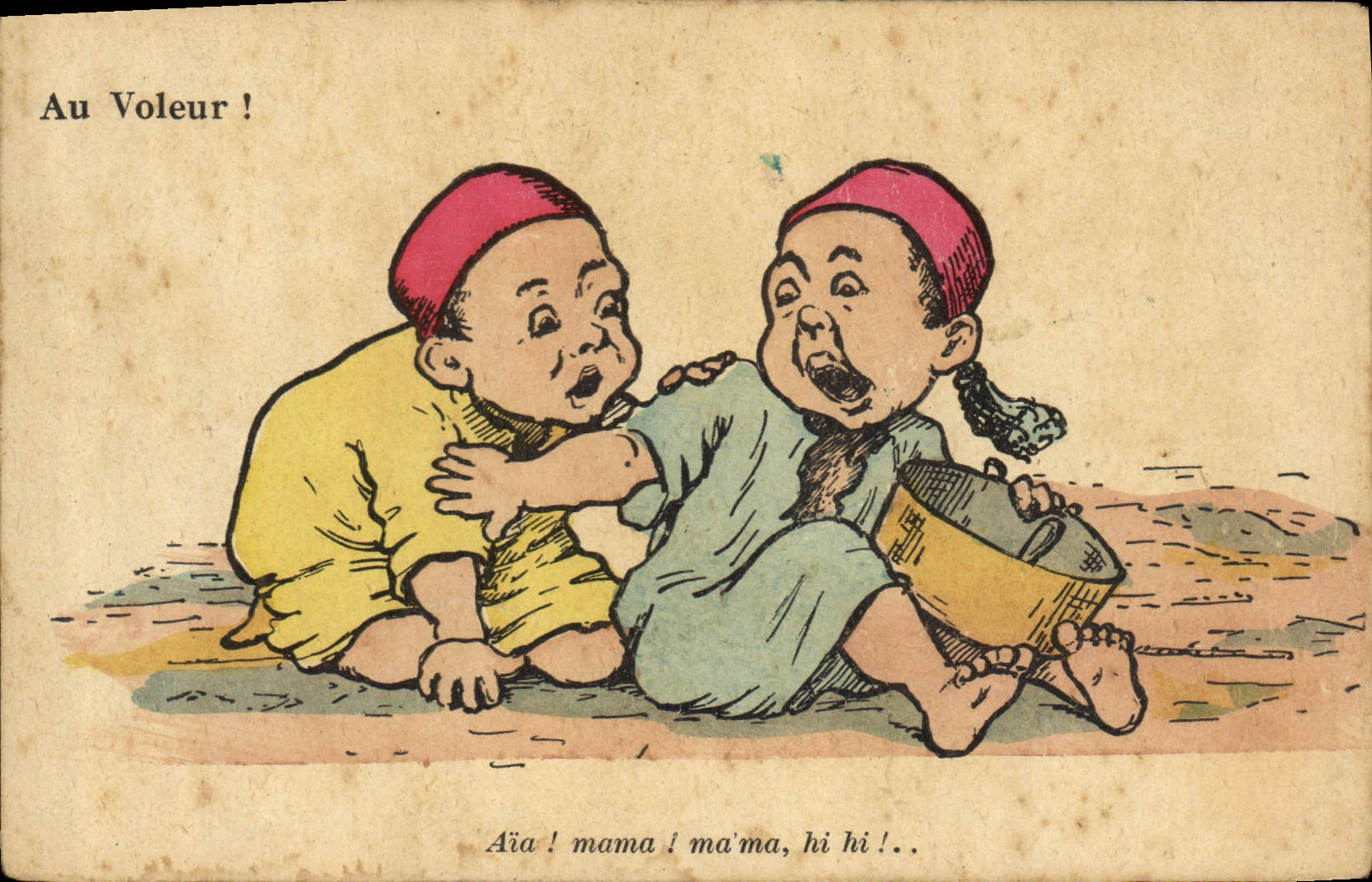 CPA Fantaisie Illustrateur Enfants Au voleur