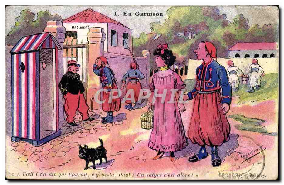 CPA Fantaisie Illustrateur En garnison 