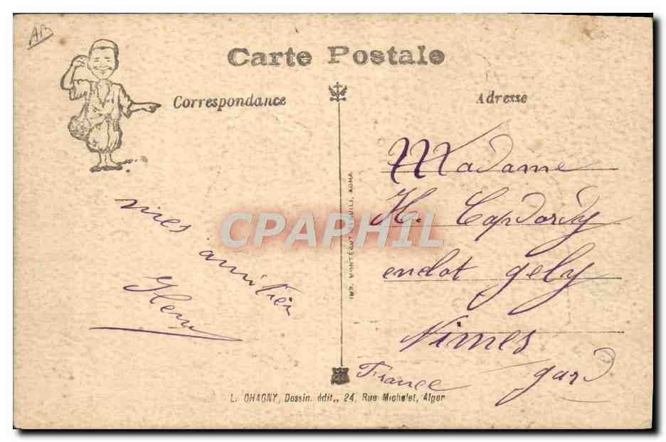 CPA Fantaisie Illustrateur moi Negro — Rückseite