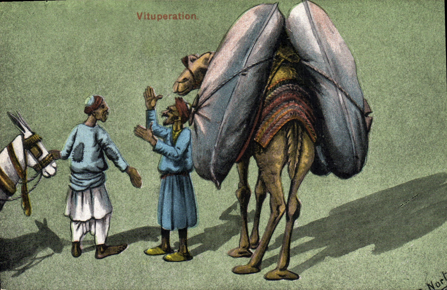 CPA Fantaisie Illustrateur Chameau Dromadaire Egypte Egypt