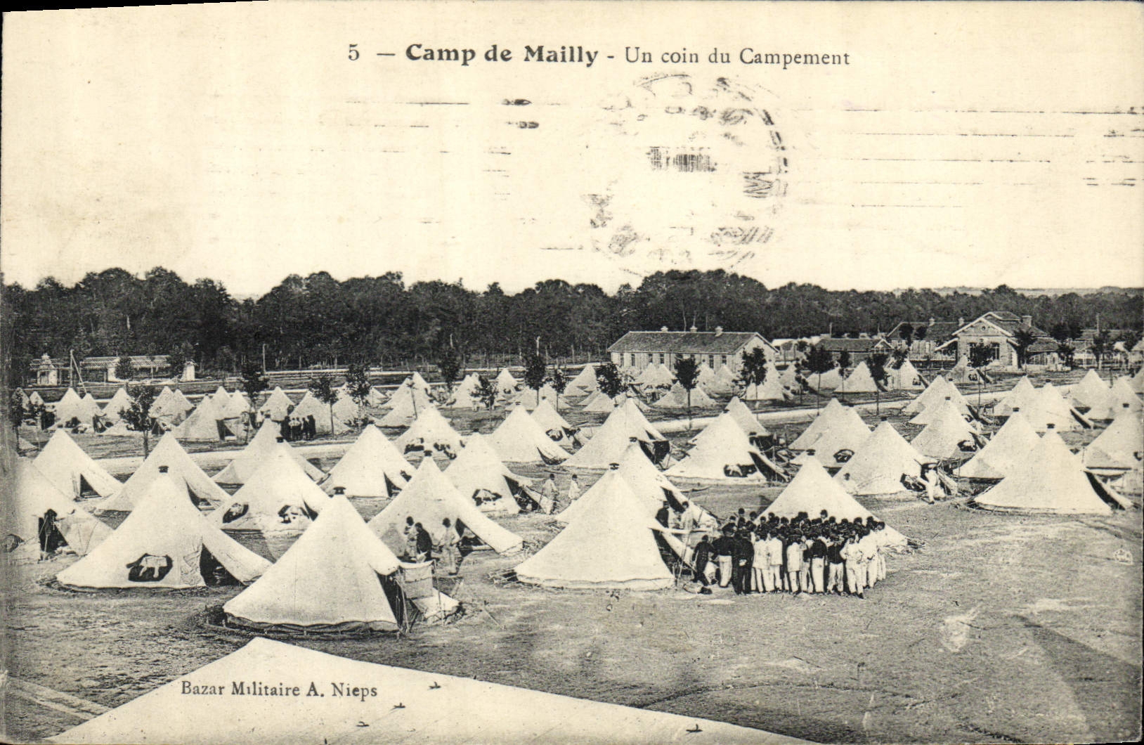 CPA Militaria Camp de mailly Un coin du campement 