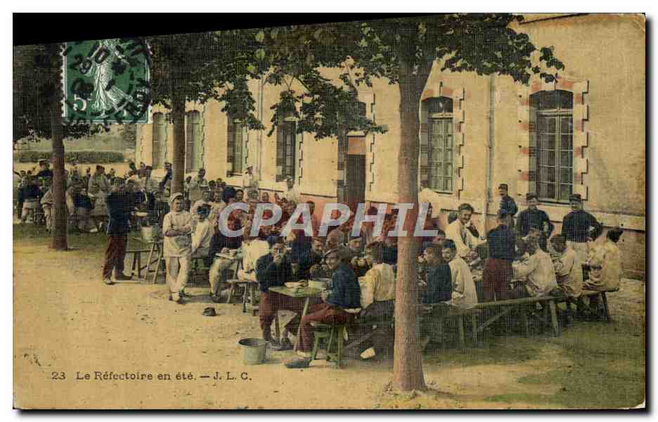 CPA Militaria le refectoire en ete