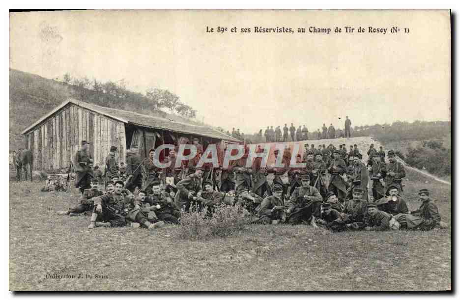 CPA Militaria le 89eme et ses reservistes au champ de tir de Rosoy 